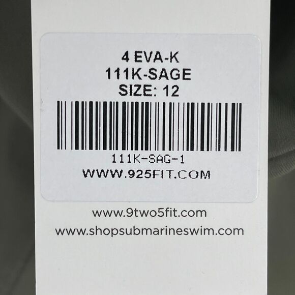 925 Fit Submarine 2 Piece Leggings And Bra Set Girls 12 Sage Green Skinny Leg - Picture 13 of 16